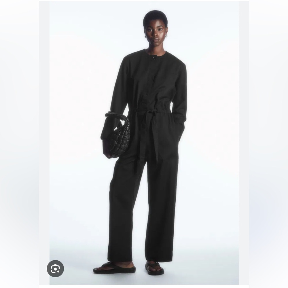 COS DRAWSTRING-WAIST JUMPSUIT, Size: XS, Black, New Without Tags, Never Worn